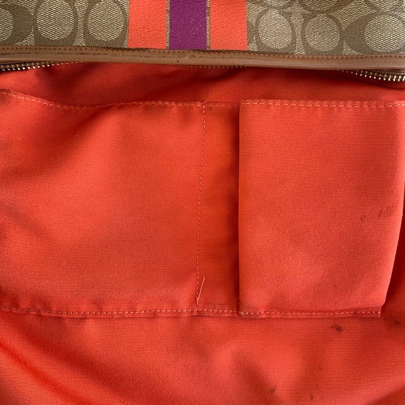 Coach Orange and Tan Cross Body - Picture 7 of 14